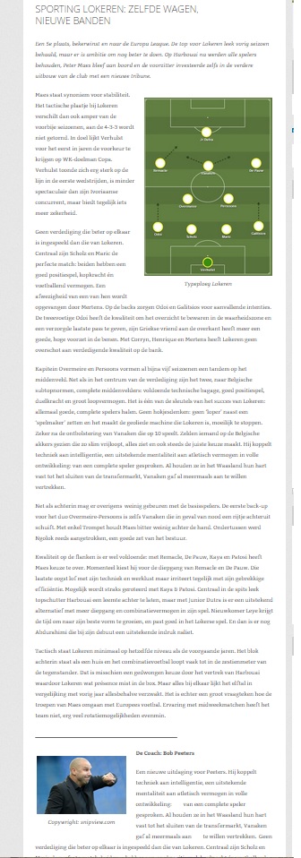 Competitiespecial eerste klasse tactiek