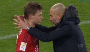 Joshua Kimmich met z'n leermeester Pep Guardiola.